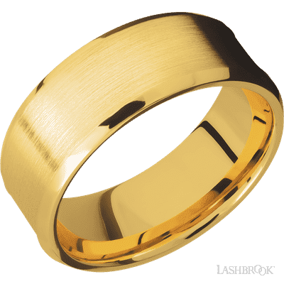 18K Yellow Gold with Polish , Polish Finish and Antler Inlay