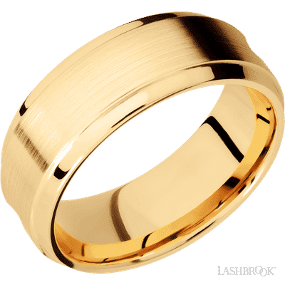 14K Yellow Gold with Polish , Polish Finish and Meteorite Inlay