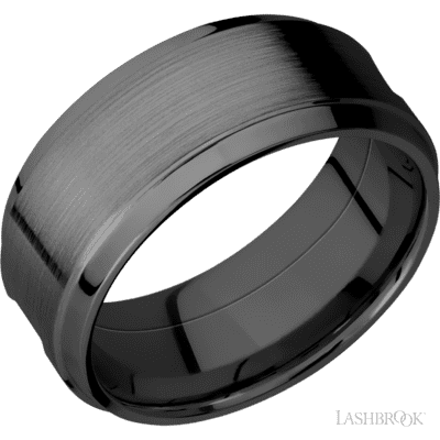 Zirconium with Polish , Polish Finish and Tantalum Inlay
