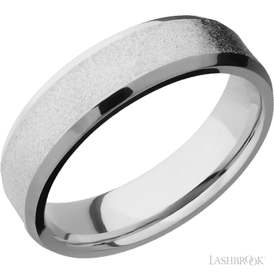 Cobalt Chrome with Anglesatin , Polish Finish Custom Wedding Band