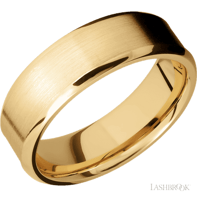 10K Yellow Gold with Satin , Polish Finish and Sequoia Sleeve