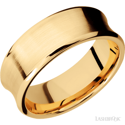 14K Yellow Gold with Hammer , Polish Finish