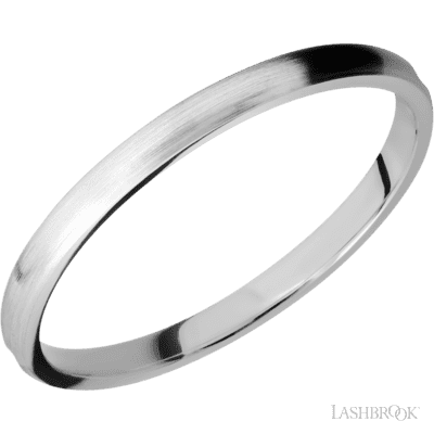 Titanium with Polish Finish and Crushed Orchid Sleeve Custom Wedding Band