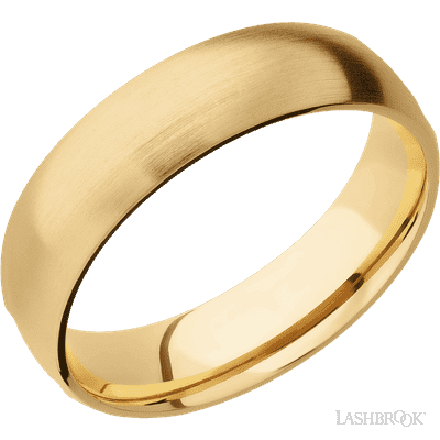 10K Yellow Gold with Polish Finish and Black Sleeve Custom Wedding Band