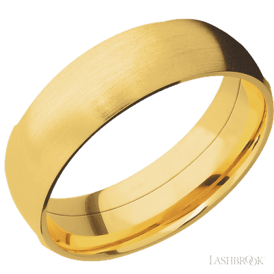 18K Yellow Gold with Polish Finish and Damascus Inlay