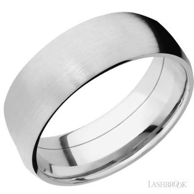 Cobalt Chrome with Polish Finish and Superconductor Inlay Custom Wedding Band