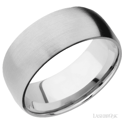 14K White Gold with Sand Finish and 14K Yellow Gold Inlay