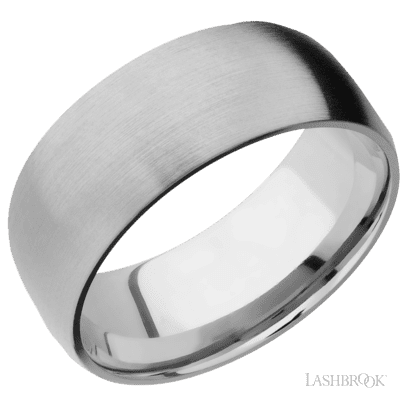 Titanium with Polish Finish and Black Inlay Custom Wedding Band