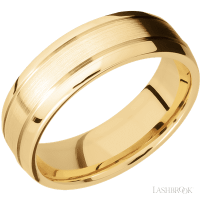 10K Yellow Gold with Machine , Polish Finish and Titanium Sleeve