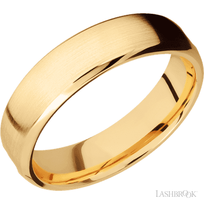 14K Yellow Gold with Satin , Polish Finish