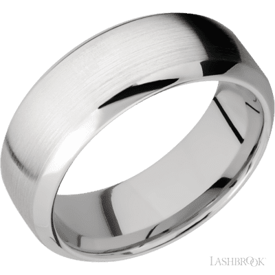 10K White Gold with Satin , Polish Finish