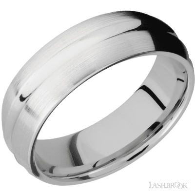 14K White Gold with Polish , Satin Finish and Antler Sleeve