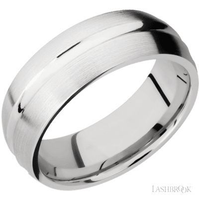 14K White Gold with Polish and Satin Finish