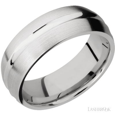 Titanium with Polish , Distressed Finish and 10K Yellow Gold Sleeve