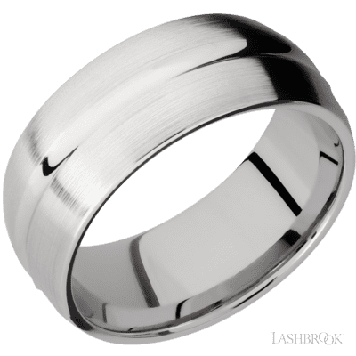 10K White Gold with Polish , Satin Finish