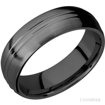 Zirconium with Polish , Distressed Finish and Tantalum Sleeve