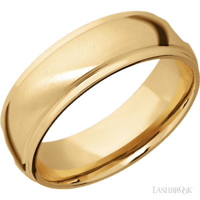 10K Yellow Gold with Anglesatin , Polish Finish