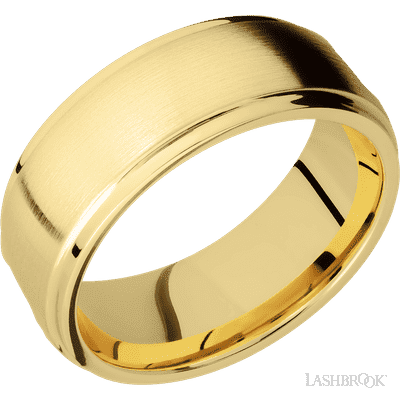 14K Yellow Gold with Satin , Polish Finish