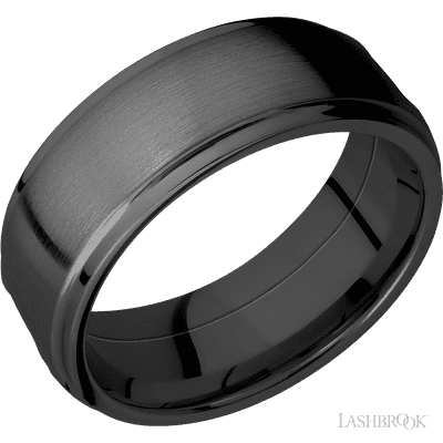 Zirconium with Polish , Polish Finish and Tantalum Inlay