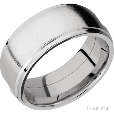 14K White Gold with Polish , Polish Finish and Sunset Inlay