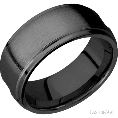 Zirconium with Satin , Polish Finish and Antler Sleeve