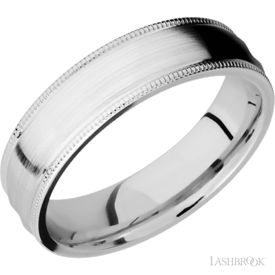 14K White Gold with Polish Finish Custom Wedding Band