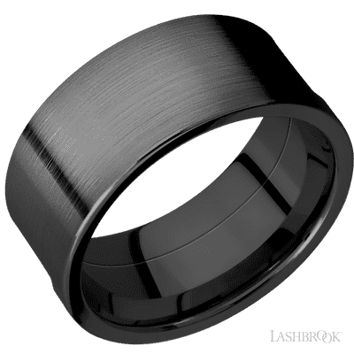 Zirconium with Polish Finish and Damascus Inlay