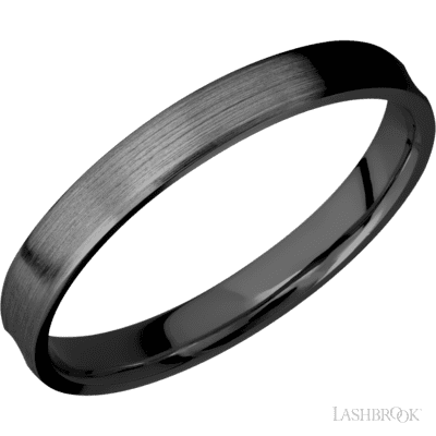 Zirconium with Polish Finish Custom Wedding Band