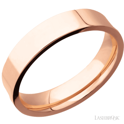 14K Rose Gold with Satin Finish