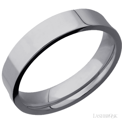 Tantalum with Satin Finish and Coral Inlay Custom Wedding Band