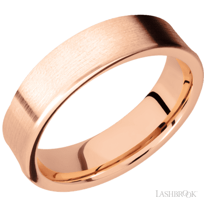 14K Rose Gold with Satin Finish