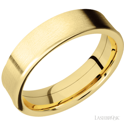 14K Yellow Gold with Polish Finish and Tightweave Inlay