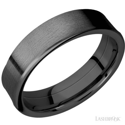 Zirconium with Satin Finish and Cobalt Chrome Inlay