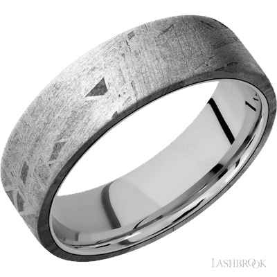 Meteorite and 14K Yellow Gold Inlay and Tightweave Sleeve