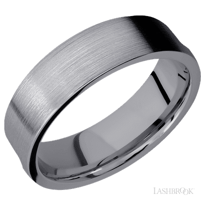 Tantalum with Polish Finish and Black Onyx Inlay Custom Wedding Band