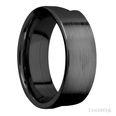 Zirconium Kinetic Inlay Wedding Band | Lashbrook