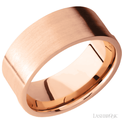 14K Rose Gold with Satin , Satin Finish and Forged Carbon Fiber Inlay