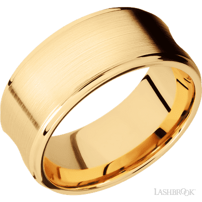 14K Yellow Gold with Polish , Polish Finish and Meteorite Inlay
