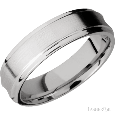 Cobalt Chrome with Satin , Polish Finish Custom Wedding Band