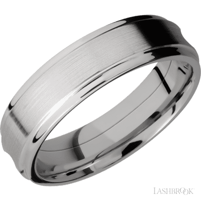 Titanium with Polish Finish and Zirconium Inlay