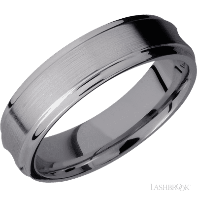Tantalum with Sand , Polish Finish and 14K Yellow Gold Inlay
