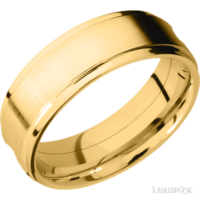 14K Yellow Gold with Polish , Polish Finish and Zirconium Inlay