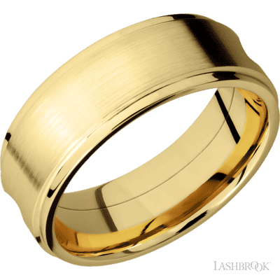 14K Yellow Gold with Polish Finish and Scale Inlay