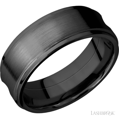 Zirconium with Polish , Polish Finish and Tightweave Inlay