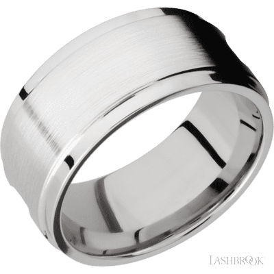14K White Gold with Polish Finish and Forged Carbon Fiber Inlay