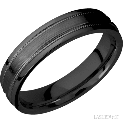 Zirconium with Satin , Polish Finish