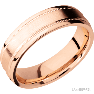 18K Rose Gold with Machine , Polish Finish