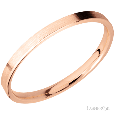 14K Rose Gold with Satin Finish