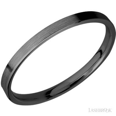 Zirconium with Rock Finish Custom Wedding Band