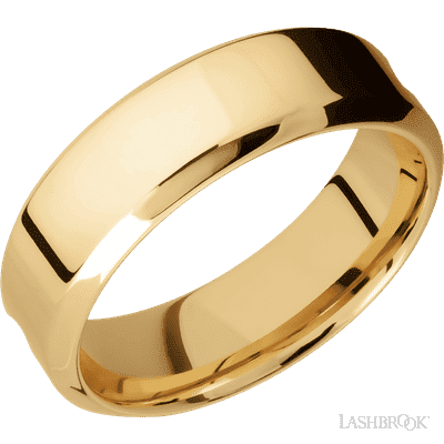 10K Yellow Gold with Anglesatin , Polish Finish and Cocobolo Sleeve Custom Wedding Band